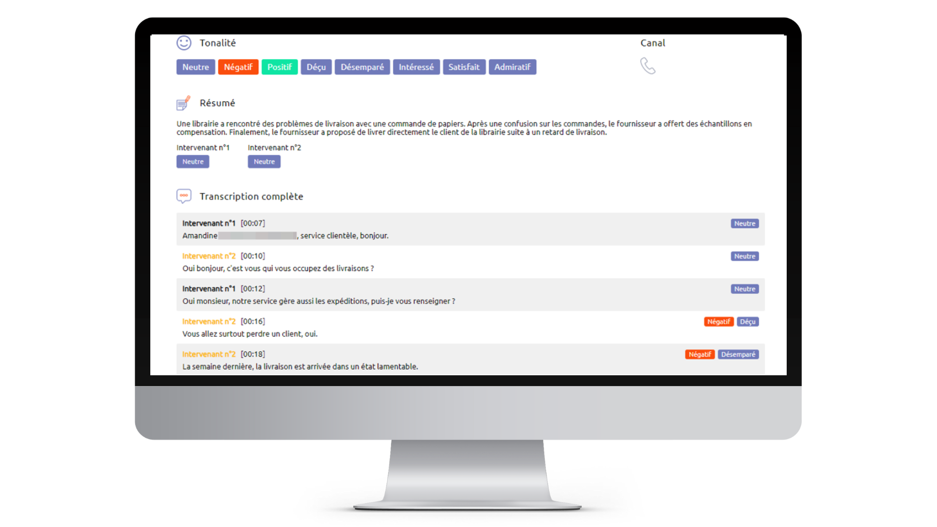 transcription emotionnelle